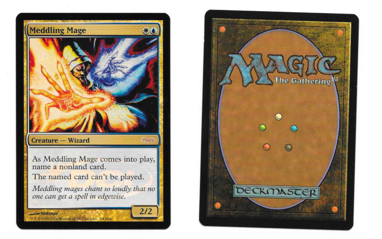 Meddling Mage FOIL - Judge Gift Program (Excellent / ex++)